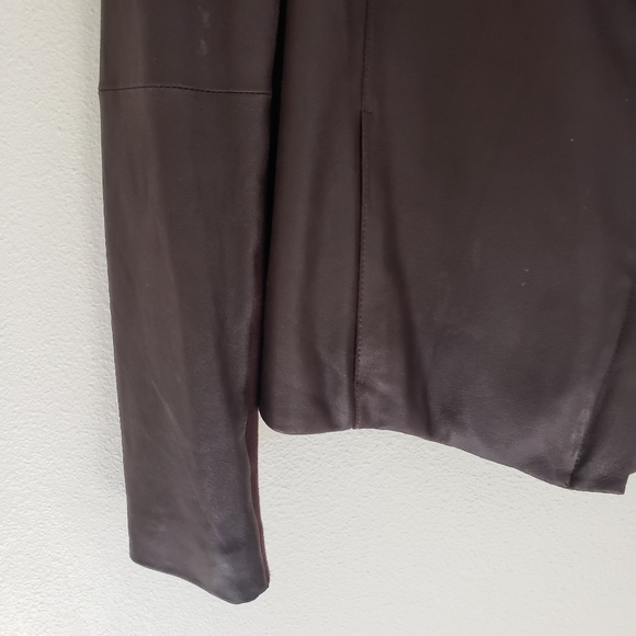 T Tahari Drape Moto Jacket - Picture 6 of 11